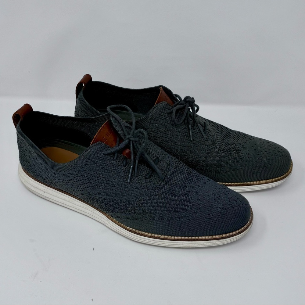 Cole Haan | Men’s Tie Dress Shoes, Navy Blue Size 12 - EUC